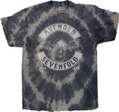 Avenged Sevenfold Heren Tshirt -M- Deathbat Crest Grijs