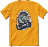 Vissen T-Shirt | Grappig Verjaardag Vis Hobby Cadeau Shirt | Dames - Heren - Unisex | Tshirt Hengelsport Kleding Kado - Geel - XXL