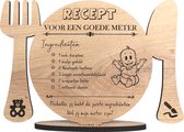 Recept meter - houten wenskaart - kaart om iemand als peettante te vragen - gepersonaliseerd