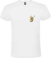Wit t-shirt met kleine print Boze / Nijdige Wesp  Size XXL