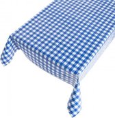 Tafelzeil Ruit Blauw - 140 x 600 cm