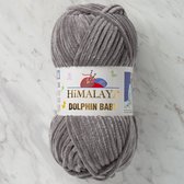 Himalaya Dolphin Baby 80320 Grijs Fluwelen Garen, Breien en Haken, 100g, Super Zacht, Fluweel Breigaren, Volumineuze Pluche, Schijnen Fluweelachtig, Chenille Dolfijn Baby Wol, Amigurumi, Vell