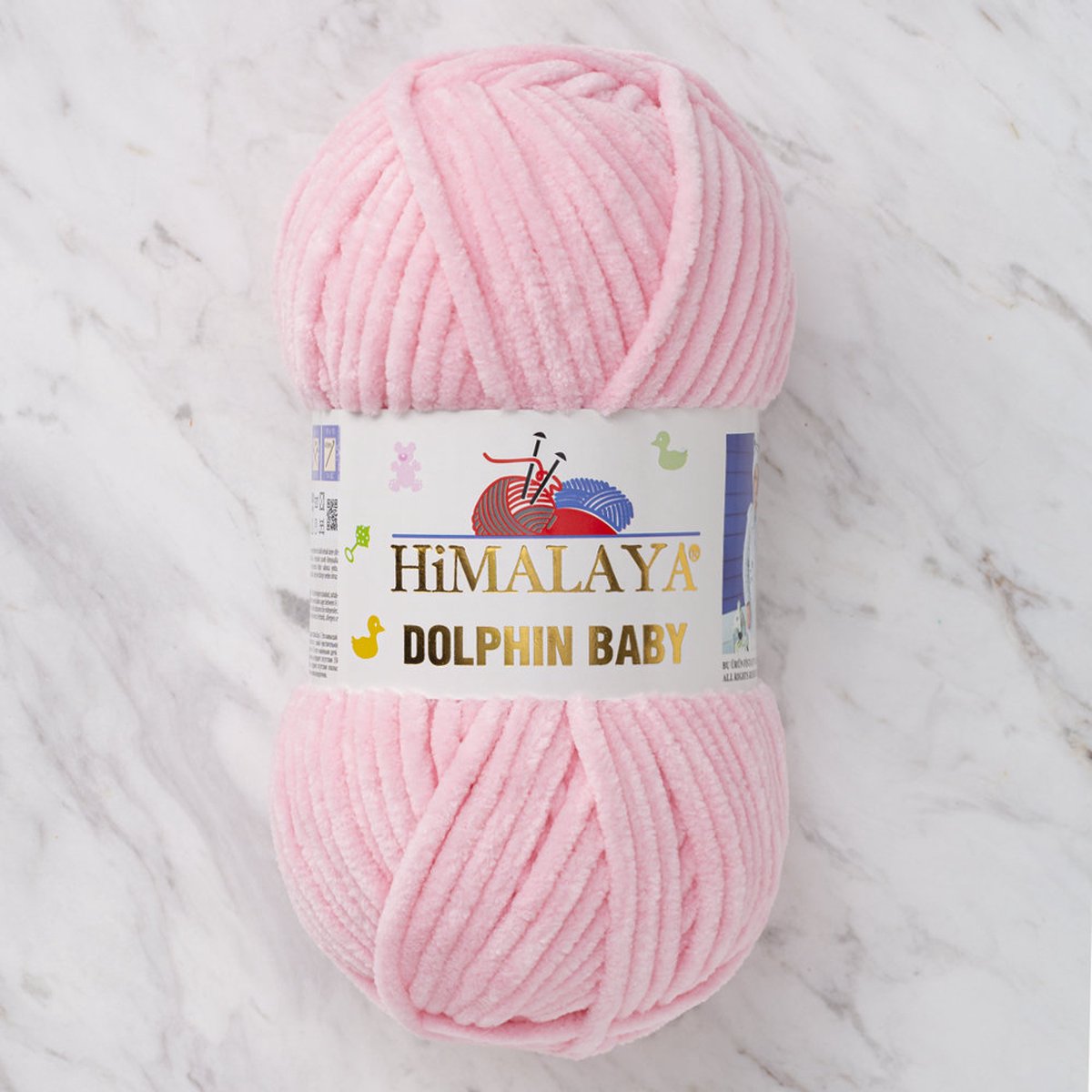 Himalaya Dolphin Baby 80319 Pastel Roze Fluwelen Garen, Breien en Haken, 100g, Super Zacht, Fluweel Breigaren, Volumineuze Pluche, Schijnen Fluweelachtig, Chenille Dolfijn Baby Wol, Amigurumi, Velluto Velours, Breiwol, Haakgaren, Kind Deken
