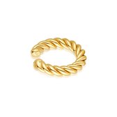 Twice As Nice Oorbel per stuk in 18kt verguld zilver, clips, getorst, 15 mm