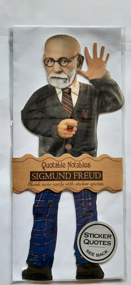 the unemployed philosophers guild sigmund freud quotable notes bedankt wenskaart - verjaardagskaart- ansichtkaart – felicitatiekaart met Envelop