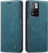 CaseMe - Hoesje geschikt voor Xiaomi Redmi Note 11 Pro - Wallet Book Case - Magneetsluiting - Blauw