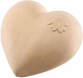 Heart klavertje 4 houten urn