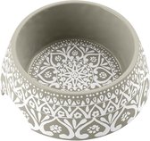 Tarhong voerbak boho medallion taupe (18X18X7 CM 590 ML)