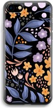 CaseCompany® - iPhone SE 2020 hoesje - Flowers with blue leaves - Soft Case / Cover - Bescherming aan alle Kanten - Zijkanten Transparant - Bescherming Over de Schermrand - Back Cover