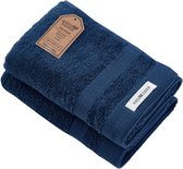 PandaHome - Handdoeken - 2 delig - 2 Handdoeken 50x100 cm - 100% Katoen -  Navy - Sauna handdoek