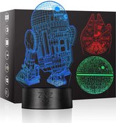 3D Star Wars lamp, ZNZ LED Illusion Nachtlampje, 16 kleuren wisselend 3 model met afstandsbediening en Smart Touch Decor Lamp - perfecte kerst- en verjaardagscadeaus voor kinderen, mannen, vr