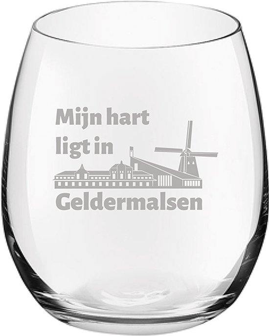 Gegraveerde Drinkglas 39cl Geldermalsen