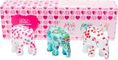 Elephant Parade With Love - Multipack - Handgemaakte Olifanten Beeldjes - 3x7 cm