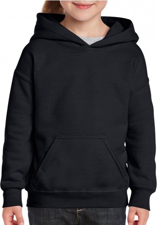 Pull à capuche noir pour fille M (140-152)