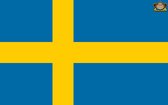 Partychimp Zweedse Vlag Zweden - 90x150 Cm - Polyester - Blauw/Geel