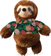 Petshop by Fringe Studio 289359 Vacay vibes sloth - Speelgoed voor dieren - honden speelgoed – honden knuffel – honden speeltje – honden speelgoed knuffel - hondenspeelgoed piep - hondenspeel