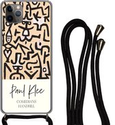 Hoesje met koord Geschikt voor iPhone 11 Pro Max - Schilderij - Paul Klee - Comedians handbill - Siliconen - Crossbody - Backcover met Koord - Telefoonhoesje met koord - Hoesje met touw