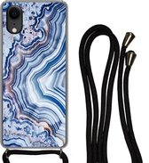 Coque avec cordon iPhone XR - Pierres naturelles - Abstrait - Chic - Siliconen - Bandoulière - Coque arrière avec cordon - Coque pour téléphone avec cordon - Coque avec corde