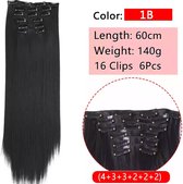 Synthetic Clip-In HairExtensions sets kleur:1B 140 gram