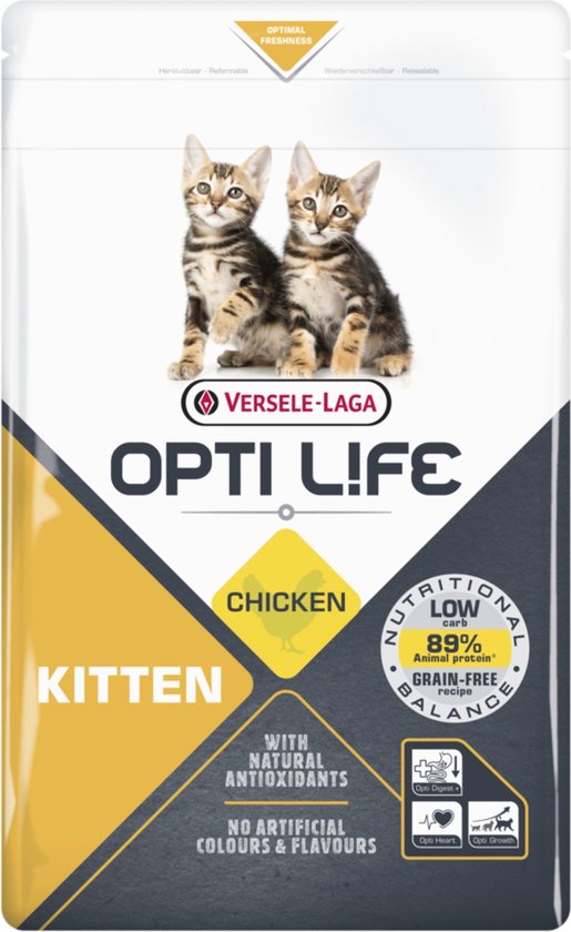 Opti Life Cat Kitten Kip - Kattenvoer - 1 kg