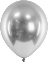 Partydeco - Ballonnen Chrome Glossy Zilver (10 stuks)