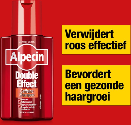 Alpecin Double Effect 3x 200ml | Anti roos en natuurlijke haargroei shampoo | Voorkomt en Vermindert Haaruitval