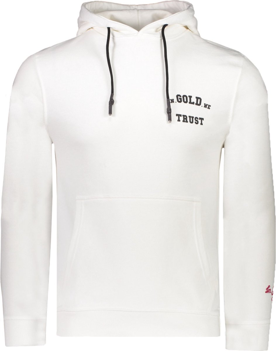 In gold we top trust hoodie heren
