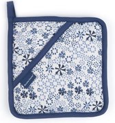 Bunzlau Castle Pannenlap Indigo Lace - 22x22 cm - Set van 2 - Blauw