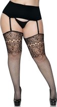 Fishnet backseam stockings