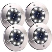 DISK LIGHT 8 LED Solar grondlamp - 4 stuks