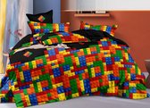 Dekbedovertrek Katoensatijn 140x200 Lego