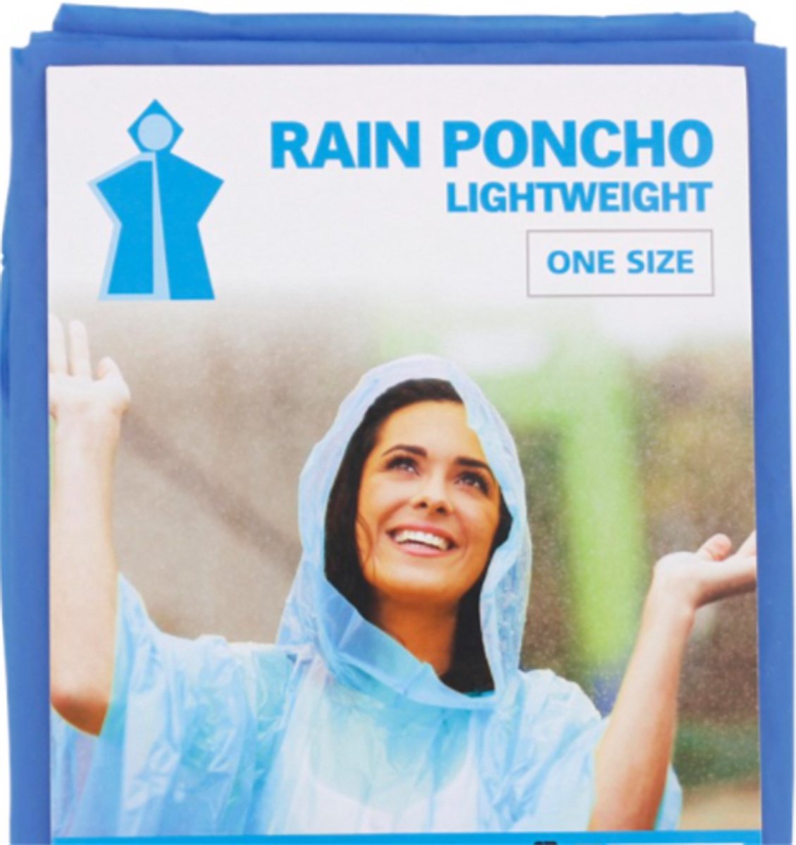 Poncho - Regen poncho - Regen jas - Licht gewicht - Beschermende kleding - Blauw - ONE SIZE - Rain Poncho - Ideaal voor op de fiets.