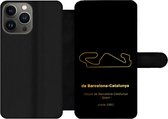 Bookcase Geschikt voor iPhone 13 Pro Max telefoonhoesje - F1 - Circuit - Barcelona - Met vakjes - Wallet case met magneetsluiting - Cadeau voor man