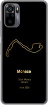 Geschikt voor Xiaomi Redmi Note 10 Pro hoesje - Formule 1 - Monaco - Circuit - Siliconen Telefoonhoesje - Cadeau voor man