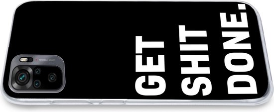 Convient pour la coque Xiaomi Redmi Note 10 Pro - Citations - Dictons - Faites de la merde - Étui de téléphone en Siliconen