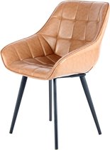 Stoel Demi 325, set van 2 bruin/zwart