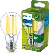 Philips LED lamp Transparant - 60 W - E27 - koelwit licht