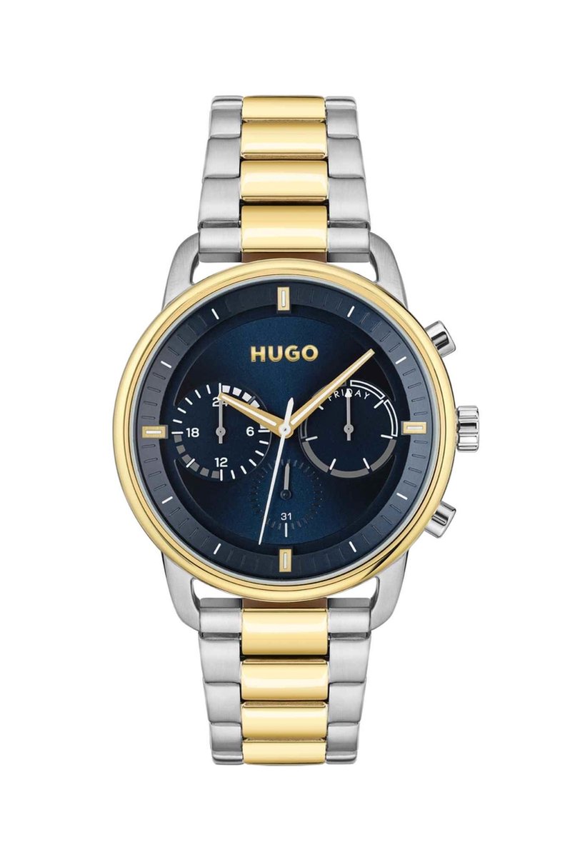 HUGO HU1530235 ADVISE Herenhorloge Zilver-goudkleurig - 44 mm