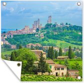 Posters de jardin Les collines de San Gimignano en Italie en Toscane - 50x50 cm