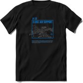 A-10 Warthog Vliegtuig T-Shirt | Unisex leger Kleding | Dames - Heren Straaljager shirt | Army F16 | Grappig bouwpakket Cadeau | - Zwart - L
