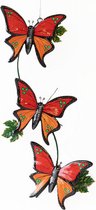 muurdecoratie - vlinders - keramiek - handbeschilderd - fairtrade