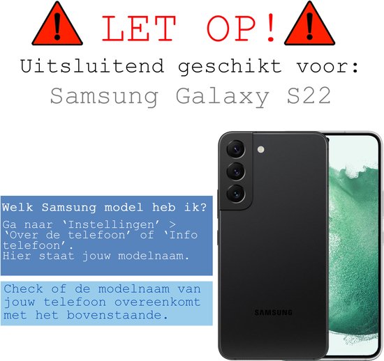 Etui Bookcase Samsung Galaxy S22 Avec 2x Protecteurs D'écran - Housse Etui Samsung Galaxy S22 - Protecteur D'écran Samsung Galaxy S22 2x - Rouge