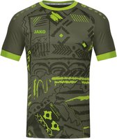 Jako Tropicana Shirt Korte Mouw Kinderen - Khaki / Fluo Groen