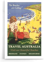 Walljar - Australië Stranden - Muurdecoratie - Poster