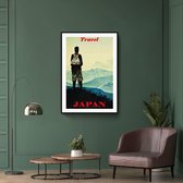 Walljar - Japan Vintage Travel - Muurdecoratie - Poster met lijst