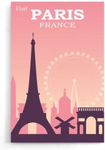 Walljar - Paris Skyline - Muurdecoratie - Poster.
