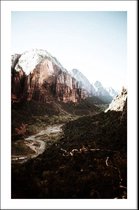 Walljar - Zion National Park - Muurdecoratie - Poster met lijst