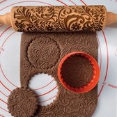 Deegroller bladmotief - koekjes blad