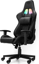 Gaming Stoel - Moderne Bureaustoel met RGB LED - Gaming Chair - Pro Uitvoering - Zwart
