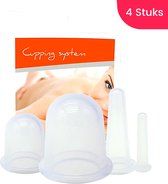 Spequix Massage Cups Cellulite - Medische Kwaliteit Silicone - Stevig - Transparant - 4 Verschillende maten - Cellulite Cups